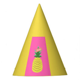 黄色パイナップル パーティーハット