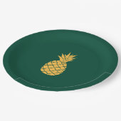 黄色パイナップル ペーパープレート (アングル)