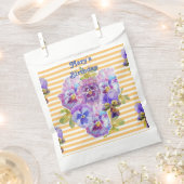 黄色パンジー アート 花 フラワーパーティーファバーバッグ フェイバーバッグ (クリップ留めされた状態)