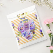 黄色パンジー アート 花 フラワーパーティーファバーバッグ フェイバーバッグ (封をした状態)