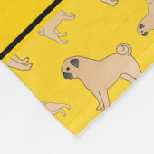 黄色パーソナライズされたい犬の名前 フリースブランケット (角)