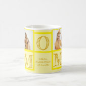 黄色パーソナライズされたのマグカップ – カスタム文字 コーヒーマグカップ (中央)