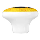 黄色パーソナライズされたの恐竜の隠れ家 セラミックノブ (側面)