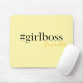 黄色パーソナライズされたの#GirlBoss名 マウスパッド (マウス)