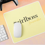 黄色パーソナライズされたの#GirlBoss名 マウスパッド<br><div class="desc">明るい黄色のポップ・アートのマウスのパッドを使用してワークスペースに太陽の光を#girlboss加える！ブラックはっきりしたタイポグラフィとカスタマイズ可能な名前を温かい黄金の台本に収めたデザインは、女性起業家、オフィスのクイーン、学生、またはドリブンな女性に最適。友人、同僚、やる気を起こさせるまたはボスのためのデスクのアクセサリーまたは思いやりある贈り物として理想的。明るく、スタイリッシュ自信に満ちて – 彼女と同じ。</div>