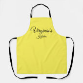 黄色パーソナライズされたエプロン エプロン (正面)