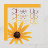 黄色パーソナライズされたエレガント花茶色応援アップ (正面/裏面)