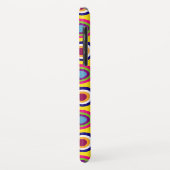 黄色パーソナライズされたファンキーの円のパターン Case-Mate iPhoneケース (裏面/左)