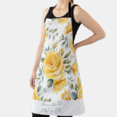 黄色パーソナライズされたローズ&RX薬局 エプロン (インサイチュ)