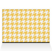 黄色パーソナライズされた千鳥格子のサンキューカード (内部横(上))