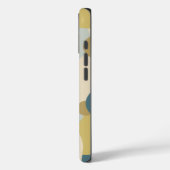 黄色パーソナライズされた青色分子iPhoneケース Case-Mate iPhoneケース (裏面 / 左)