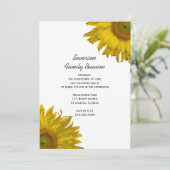 黄色ヒマワリ家族再会招待状 招待状 (スタンド正面)