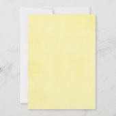 黄色ヒマワリ水彩ブライダルシャワー 招待状 (裏面)