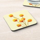 黄色ビリーボタン　オーストラリアの原生花 コースター (左側)