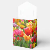 黄色ピンクのオレンジ色の赤いチューリップ フェイバーボックス (オープン)