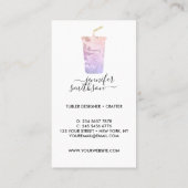 黄色ピンクのタンブラーお手入れ説明オンブレビニール 名刺 (裏面)