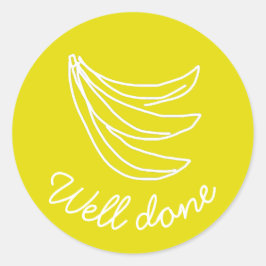 黄色ファンキーの幸せバナナよく行わ教えれた ラウンドシール