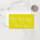 黄色ファンキーハッピーバナナ ノートカード (正面/裏面インサイチュ)