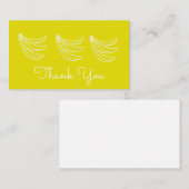 黄色ファンキーハッピーバナナ ノートカード (正面/裏面)