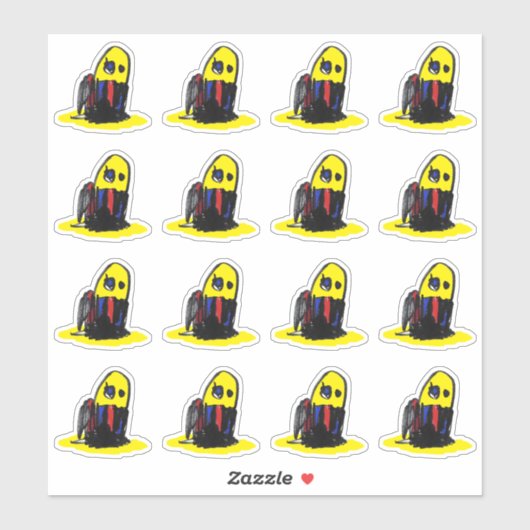 黄色ファンキー男 – カスタムビニール製シール シール (シート)