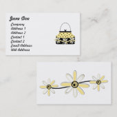 黄色フェミニンの名刺 名刺 (正面/裏面)
