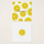 黄色フレッシュレモンスライスカスタム文字 (正面&裏面)