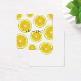 黄色フレッシュレモンスライスカスタム文字