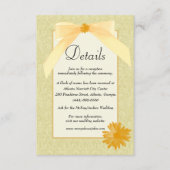 黄色フローラとボー結婚ズ詳細 エンクロージャーカード (正面)