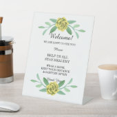 黄色フローラの緑の結婚葉の安全性 台座サイン (インサイチュ)