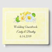 黄色フローラダフォディル結婚ズ ゲストブック (正面)
