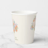 黄色フローラ傘カラフル赤ちゃんシャワー 紙コップ (右)