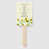 黄色フローラ水結婚色 ハンドファン (裏面)