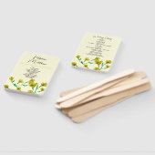 黄色フローラ水結婚色 ハンドファン (組立なし)