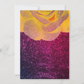 黄色フローラ紫ピンクの光結婚輝きグラデーション 招待状 (裏面)