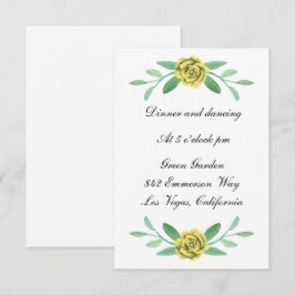 黄色フローラ緑色葉結婚披露宴