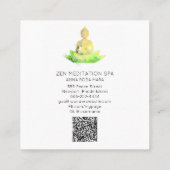 *~*黄色フローラ蓮仏瞑想QR AP33 スクエア名刺 (裏面)