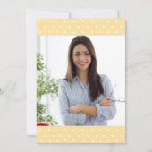 黄色フローラ金ゴールド看護卒業式パーティー写真 招待状 (裏面)