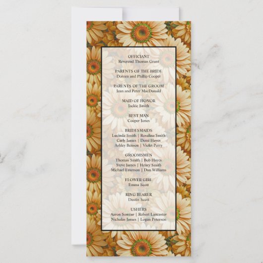 黄色フローラ黄色ひまわり黄色デイジー (裏面)