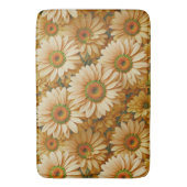 黄色フローラ黄色ひまわり黄色デイジー バスマット (正面縦)