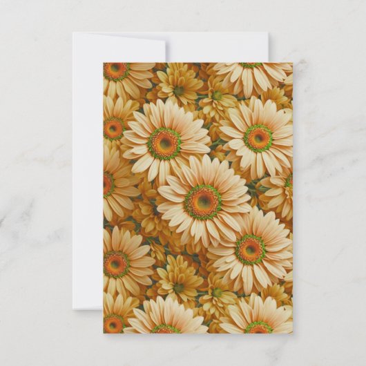 黄色フローラ黄色ひまわり黄色デイジー 出欠カード (裏面)
