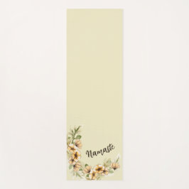 黄色フローラ ヨガマット