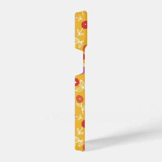 黄色フローラDitsy iPhoneケース (右側面)