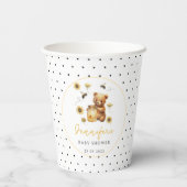 黄色ブンブンいう音蜜ビー赤ちゃんシャワー紙カップ 紙コップ (裏面)