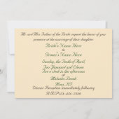 黄色プルメリア結婚ズ 招待状 (裏面)