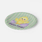 黄色ベビーのヒックと紫の卵 ペーパープレート (アングル)
