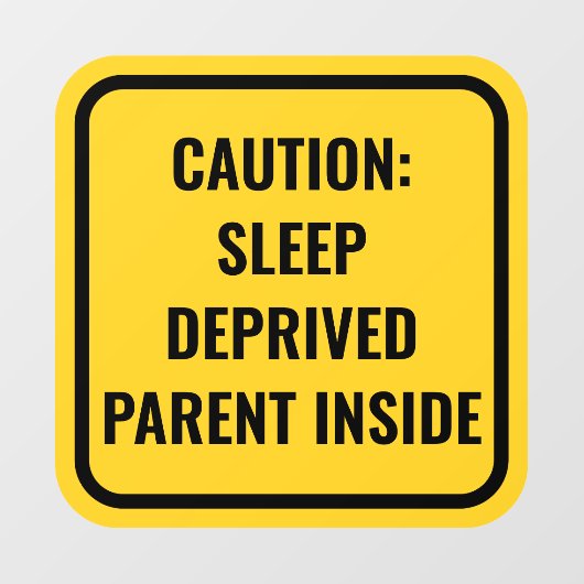 黄色ベビーオンボード代替車のウィンドウデカール ウィンドウサイン (シート)