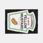 黄色マスタード DIY 衣装 マッチング カップル グループ フリースブランケット (正面(横))