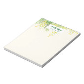 黄色ミモサフローラ水絵を描色 ノートパッド (回転)