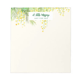 黄色ミモサフローラ水絵を描色 ノートパッド