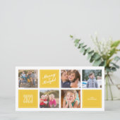 黄色メリーの明るい5コラージフォトカード シーズンカード (スタンド正面)